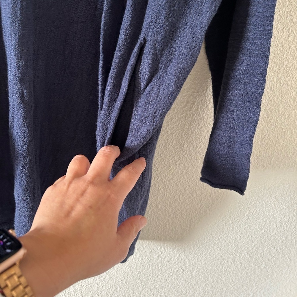 Caslon Women’s Cardigan XS Blue Oversized Open Front Lagenlook Casual Boho - Picture 11 of 11